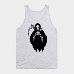 Grim Reaper Loves Coffee Fan Gift Tank Top